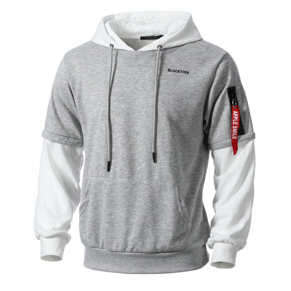 Cool Sweatshirt Men Hip Hop patchwork Long Sleeve Pullover contrast Hoodies Sweatshirt hoodies